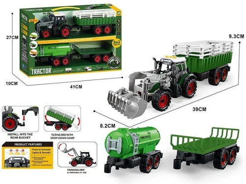 Traktor z przyczepą, światło, dźwięk Adar (633346)