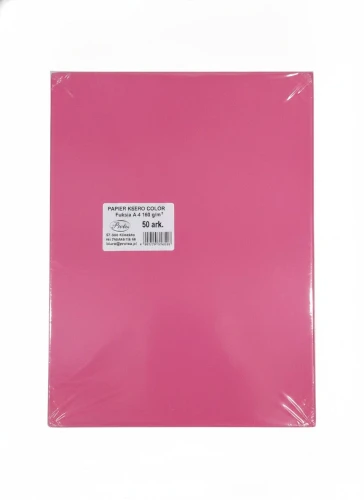 Papier kolorowy A4 fuksja 50k. 160g Protos