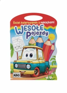 Książeczka edukacyjna Świat kolorowanek z naklejkami. Wesołe pojazdy Niko
