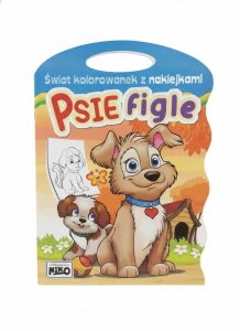 Książeczka edukacyjna Świat kolorowanek z naklejkami. Psie figle Niko