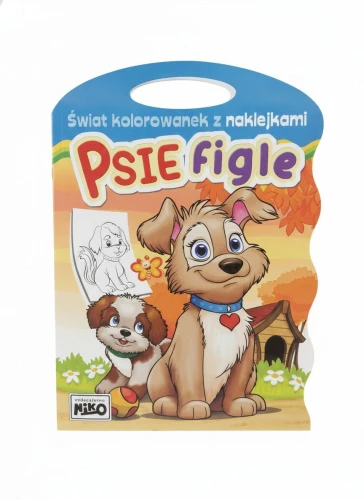 Książeczka edukacyjna Świat kolorowanek z naklejkami. Psie figle Niko