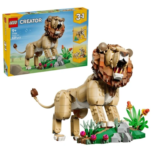 Klocki konstrukcyjne Creator 3w1 Dzikie zwierzęta: Dumny lew Lego (31386)