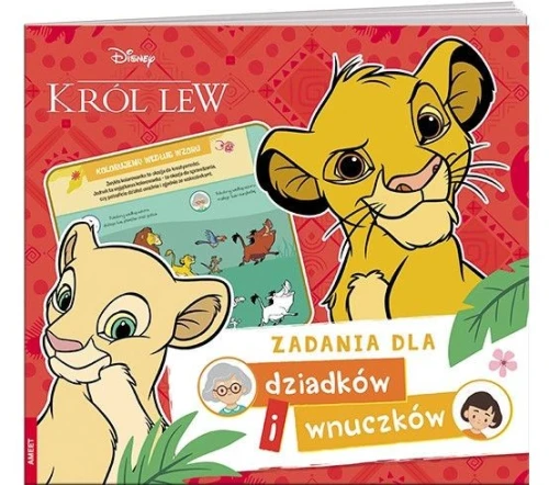 Książka dla dzieci Król Lew. Zadania dla dziadków i wnuczków Ameet (DIW 9102)