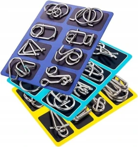 Gra logiczna łamigłówki logiczne puzzle metalowe 7 Toys (789769)