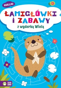 Książka dla dzieci Łamigłówki i zabawy z wyderką Wiolą Zielona Sowa