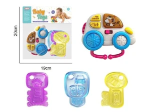 Grzechotka ZESTAW ŚWIATŁO DŹWIĘK 4SZT Bigtoys (BG0071)