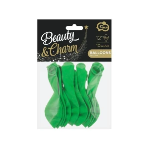 Balon gumowy Beauty&Charm, pastelowe 10 szt. Zielony 300mm 12cal Godan (CB-1PZI)