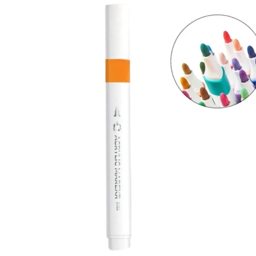 Marker specjalistyczny akrylowy 23 wkład pomarańczowy okrągła końcówka Deli (EC193A-ORANGE)
