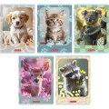 Zeszyt A5 Animals 32k. 70g linia podwójna Herlitz (400206382)