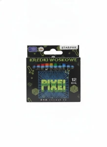 Kredki świecowe Pixel game 12 kol. Mega Creative (580605)
