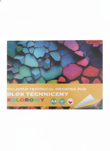 Blok techniczny A3 mix 10k Starpak (589541)