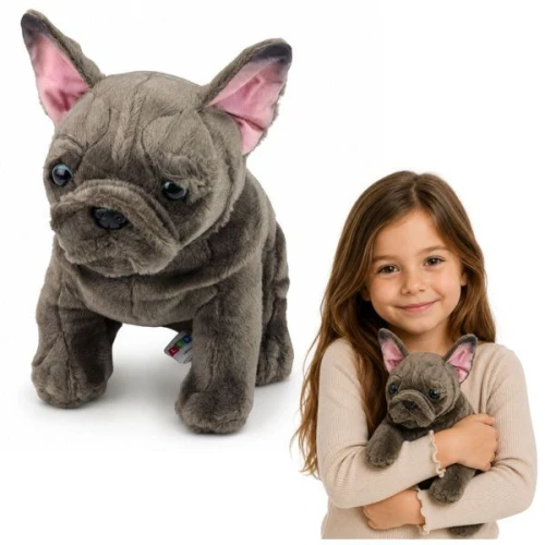 Pluszak Maskotka Przytulanka Piesek Buldog Francuski Brązowy 22 cm [mm:] 220 22cm Lean (31261)