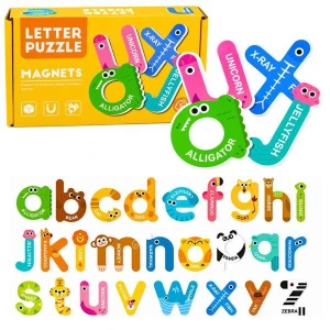 Puzzle Magnetyczne Literki Edukacyjne Magnesy Na Lodówkę Tablice 26 el. 26 el. Lean (32020)