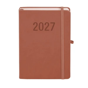 Kalendarz książkowy (terminarz) 2027 MEMOFIX dzienny A5 Antra (MOCHA MAUSSE)