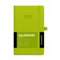 Kalendarz książkowy (terminarz) 2027 MEMOFIX tygodniowy A6 Antra (limonkowy)