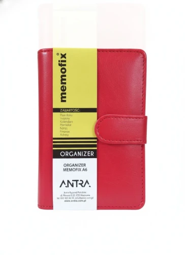 Organizer A6 MEMOFIX czerwony Antra (A6)