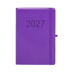 Kalendarz książkowy (terminarz) 2027 MEMOFIX tygodniowy B5 Antra (fioletowy)
