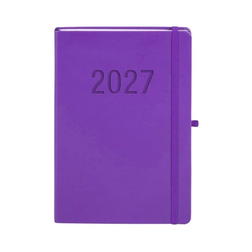 Kalendarz książkowy (terminarz) 2027 MEMOFIX tygodniowy B5 Antra (fioletowy)