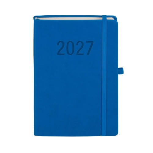 Kalendarz książkowy (terminarz) 2027 MEMOFIX dzienny A5 Antra (niebieski)