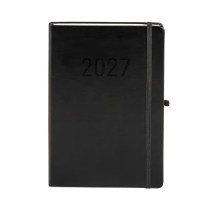 Kalendarz książkowy (terminarz) 2027 MEMOFIX tygodniowy B5 Antra (czarny)