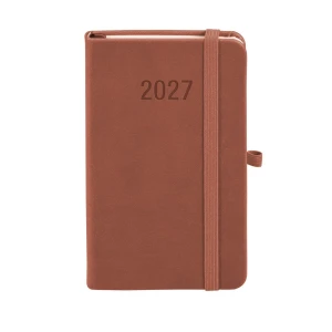 Kalendarz książkowy (terminarz) 2027 MEMOFIX tygodniowy A6 Antra (MOCHA MAUSSE)