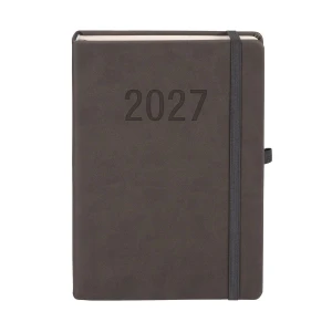 Kalendarz książkowy (terminarz) 2027 MEMOFIX dzienny A5 Antra (grafitowy)