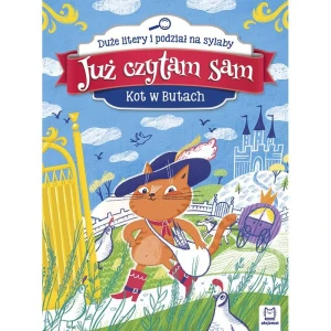 Książeczka edukacyjna Już czytam sam. Kot w Butach. Duże litery i podział na sylaby Aksjomat (2893)