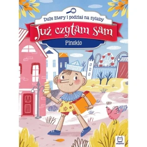 Książeczka edukacyjna Już czytam sam. Pinokio. Duże litery i podział na sylaby Aksjomat (3071)