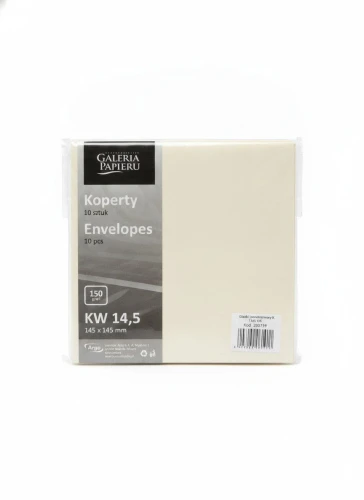Koperta jasny krem kremowy [mm:] 145x145 Galeria Papieru 10 sztuk