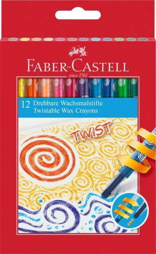 Kredki świecowe wykręcane 12 kol. Faber Castell (120003 FC)