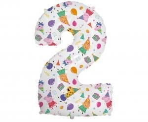 Balon foliowy CYFRA 2 PEPPA PIG Godan (C901762PEP)
