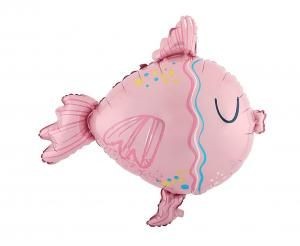 Balon foliowy Różowa Rybka 60x57cm Godan (BF-RURO)