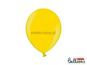 Balon gumowy Party Deco BALONY STRONG METALLIC metalizowany 50 szt cytrynowy Partydeco (SB12M-084/50)