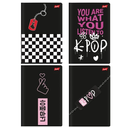 Zeszyt A5 K-POP VIBES 60k. 70g krata Unipap