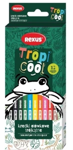 Kredki ołówkowe TROPICOOL 12 kol. Rexus (52517)