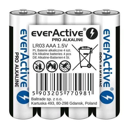 Baterie Pro Alkaline AAA LR03 Everactive