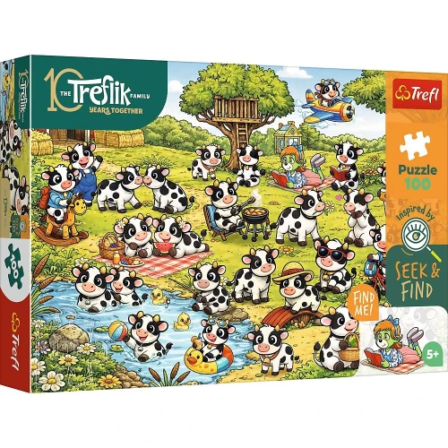 Puzzle Trefliki Świat krówek 100 el. Trefl (16584)