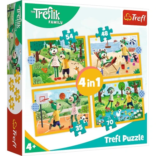Puzzle Trefliki na wakacjach 4w1 el. Trefl (34623)