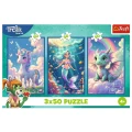 Puzzle Trefliki Razem w kolorowym świecie 3x50 el. Trefl (34879)