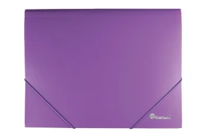 Teczka PP Titanum z gumką A4 niebieska mat (TGM4BL)