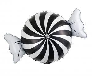 Balon foliowy Cukierek czarno-biały, 34x50cm Godan (FG-CBF1)