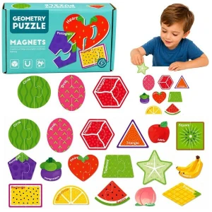 Puzzle Magnetyczne Nauka Owoców Magnesy Na Tablice Lodówkę 30 el. 30 el. Lean (32026)