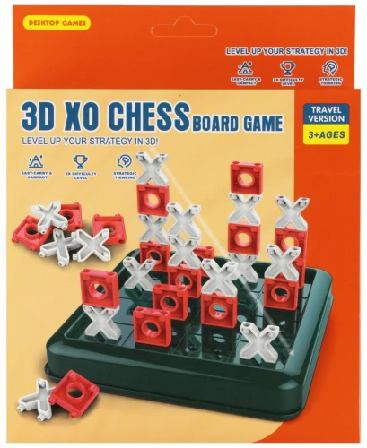 Gra strategiczna KÓŁKO I KRZYŻYK 3D 16x20x4 Mega Creative (572613)