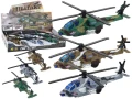 Helikopter Wojskowy Śmigłowiec Militarny Aluminiowy Mix Dźwięk Światła Lean (16530)