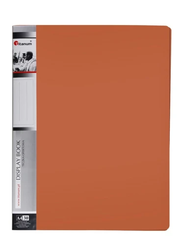 Teczka ofertowa A4 kolor: łososiowy 30 kieszeni Titanum (TO30sp)