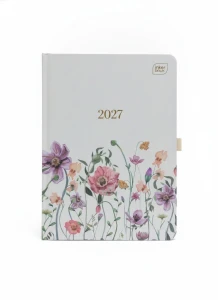 Kalendarz książkowy (terminarz) METALIC FLOWERS A5 Interdruk (192)