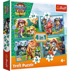 Puzzle Paw Patrol 4w1 Historie z wyspy dinozaurów 4w1 el. Trefl (34687)