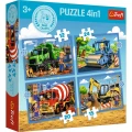 Puzzle Rodzina Treflików Puzzle 4w1  Wakacyjny klimat Trefl (34689)