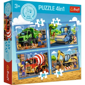 Puzzle Rodzina Treflików Puzzle 4w1  Wakacyjny klimat Trefl (34689)