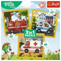 Puzzle Rodzina Treflików Puzzle 3w1  Radosne uśmiechy Trefl (34904)